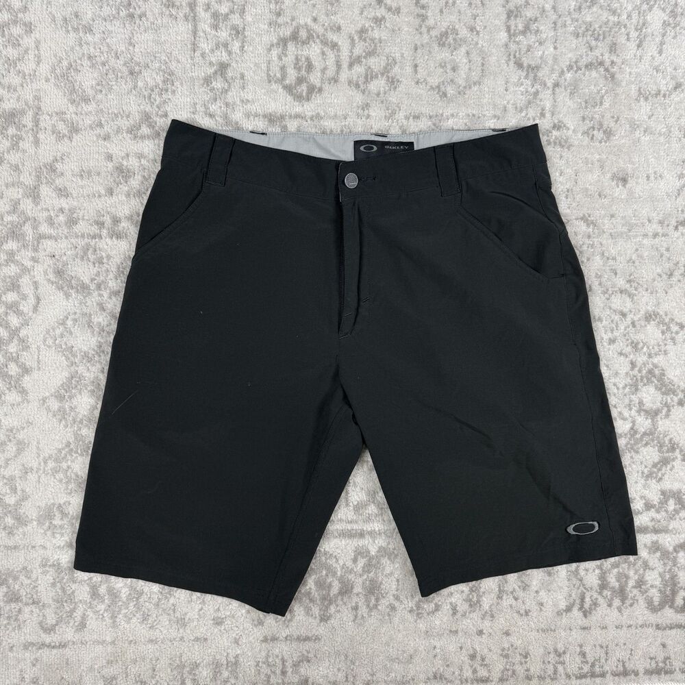 Oakley Men's Golf Shorts Blackout Chino Regular Fit Casual Black Size 33
